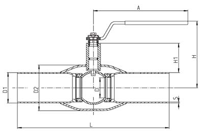 全焊接球閥結構圖紙 全焊接球閥結構圖紙