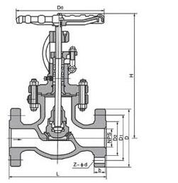 日標法蘭截止閥結構圖紙 日標法蘭截止閥結構圖紙