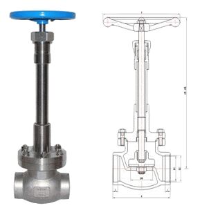 低溫高壓截止閥結(jié)構(gòu)圖紙 低溫高壓截止閥結(jié)構(gòu)圖紙